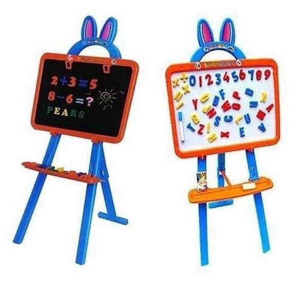

Promo Mainan Anak Learning Easel 3 In 1 Papan Tulis Magnet Black White Board Toys COD