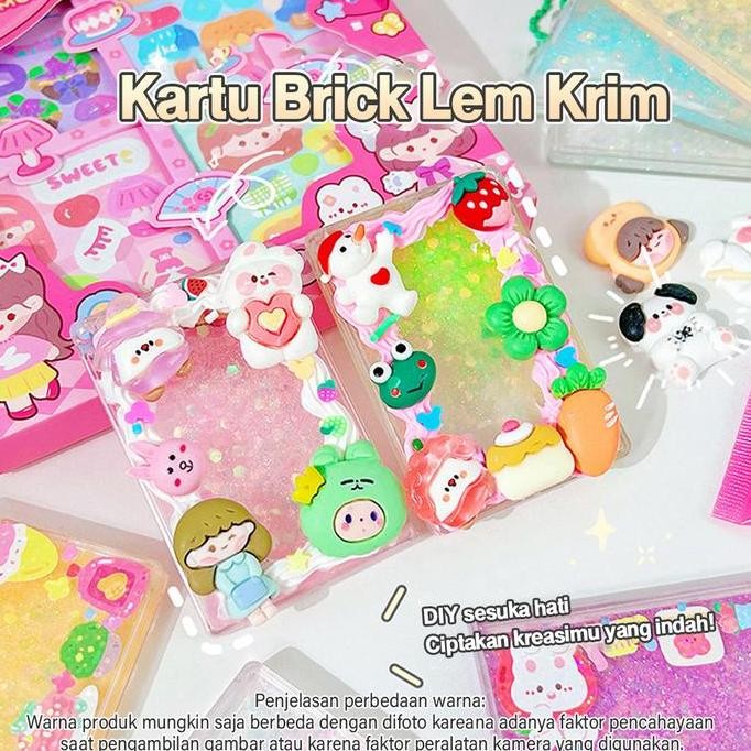 

Promo Quicksand Cream Glue Guka Sticker Set Deluxe Edition Girls Handmade DIY Toys Children's Handbook Alat Kartu Kerajinan Lem Ice COD