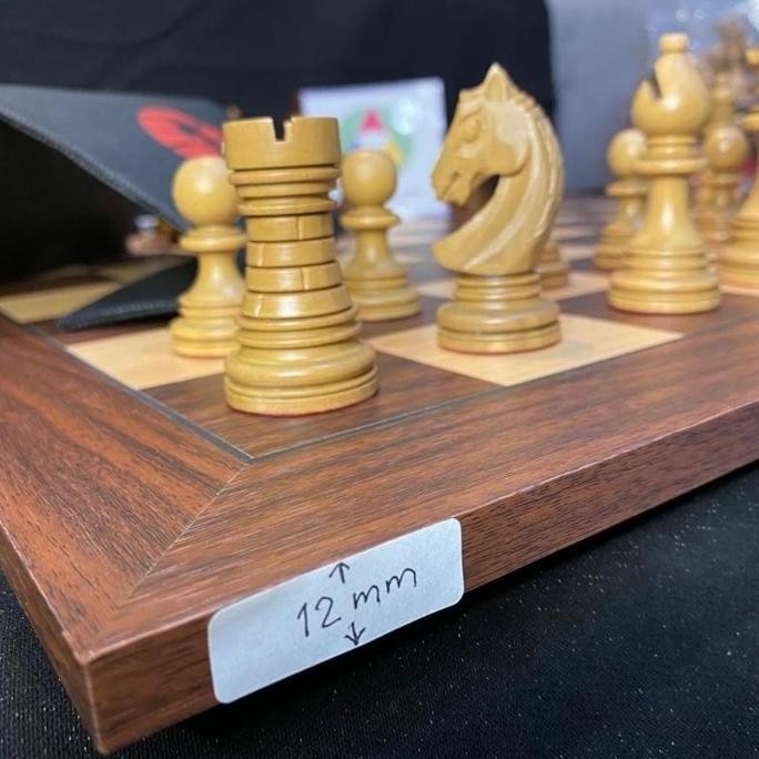 Promo Catur Kayu Set Premium Papan Non Lipat Bidak Standar PERCASI Bagus Top Board COD