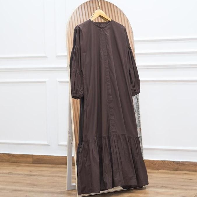 VELMO Junko Dress Katun - GAUN WANITA POLOS | DRESS CASUAL | DRESS KEKINIAN CM