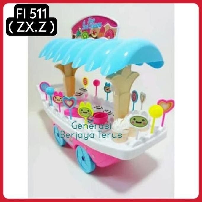 Promo MAINAN ANAK PEREMPUAN GEROBAK ICE CREAM JUMBO FI512 / MAINAN ES KRIM K COD