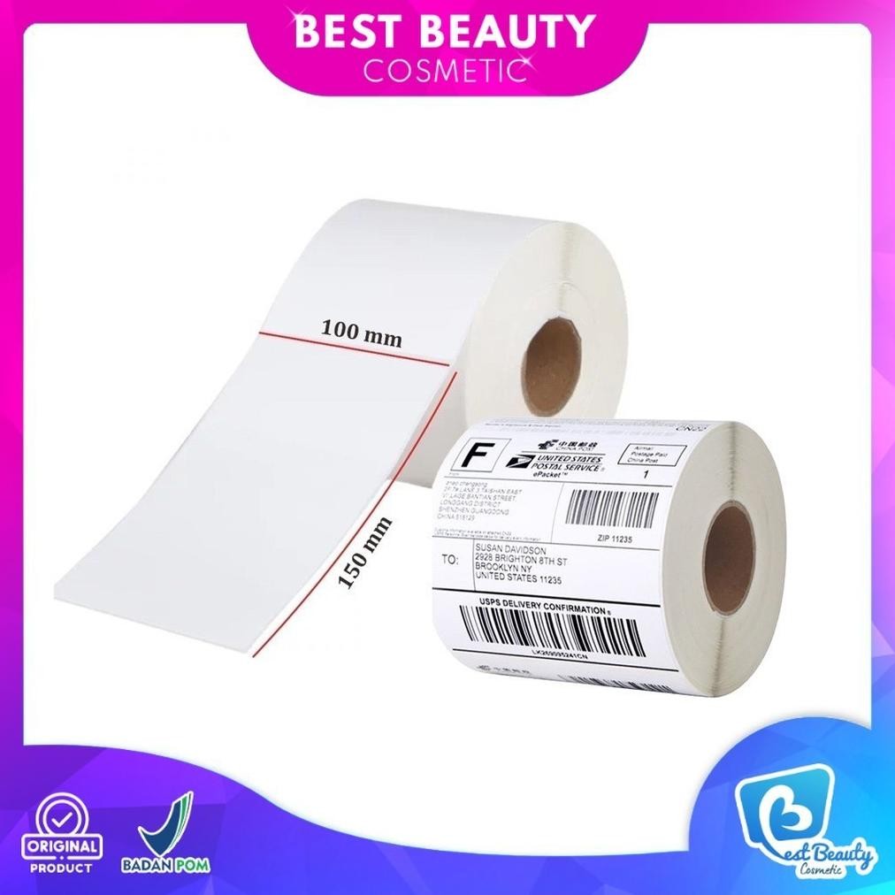 

Berkualitas Bb Kertas Thermal 100X150 Mm - Label Thermal Barcode Roll A6 Berkualitas