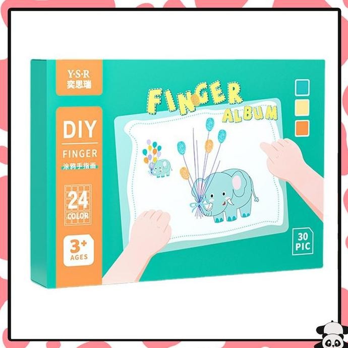 

Promo 12/24Warna Finger Painting DIY Washable Paint Colouring Set Cap Stempel Jari Mainan Edukasi COD
