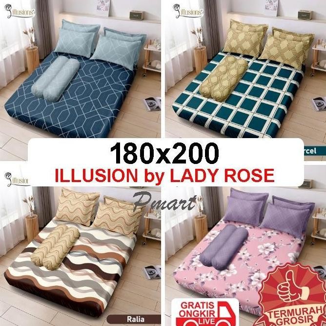 U SPREI LADY ROSE KING ILLUSION / SPREI LADY ROSE 180x200 ILLUSION / SPREI ILLUSION 180x200 by LADY