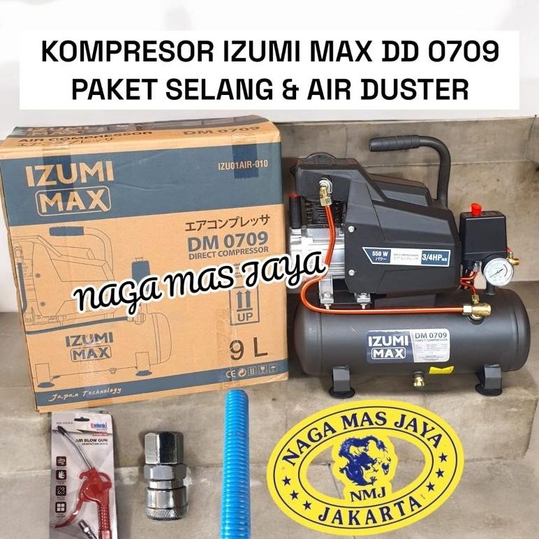 IZUMI MAX DM 0709 MESIN KOMPRESOR ANGIN 3/4HP IZUMI MAX DM 0709 / COMPRESSOR ANGIN IZUMI MAX DM0709 