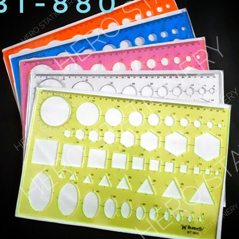 

Butterfly Bt880 Penggaris Cetakan Lingkaran Bulat Besar 1Pcs Saja