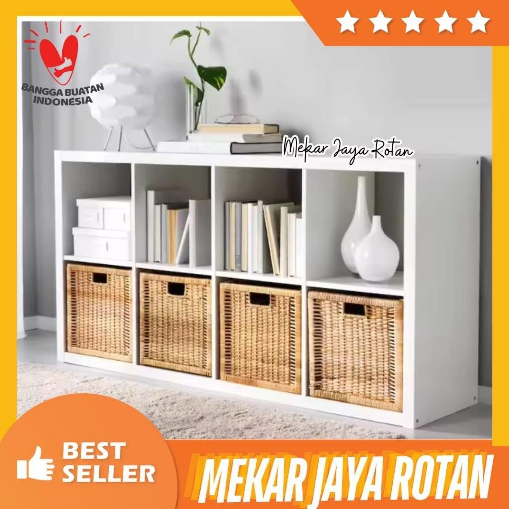 Laci Box Rotan Anyaman Rotan Sintetis/ Kotak Penyimpanan Keranjang/ Keranjang Penyimpanan serbaguna