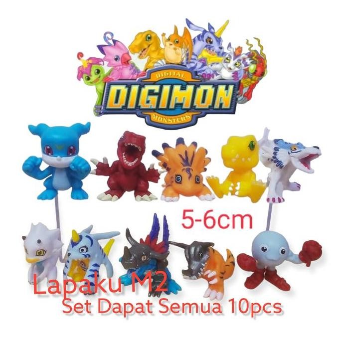 Diskon Digimon adventure Agumon Gabumon Wargreymon Mainan koleksi Figure 10pc lapaku72