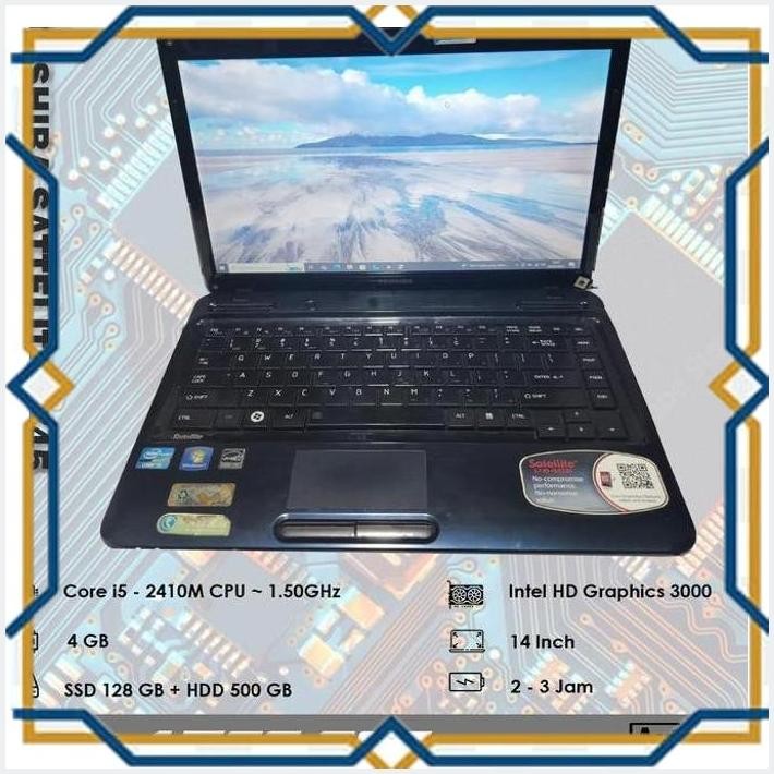 [ART] TOSHIBA SATTELITE L745 - CORE I5 - RAM 4 GB - SUDAH SSD