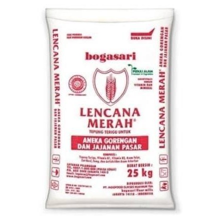 

Tepung Terigu Lencana Merah 25Kg / 25 Kg 1 Ball / Karung