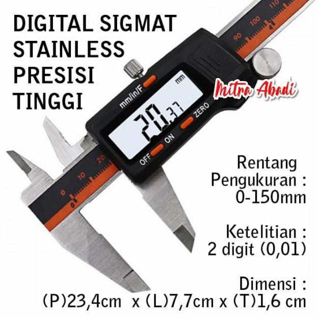

JANGKA SORONG / DIGITAL SIGMAT PREMIUM PRESISI TINGGI STAINLESS STEEL ORIGINAL DAN TERPERCAYA