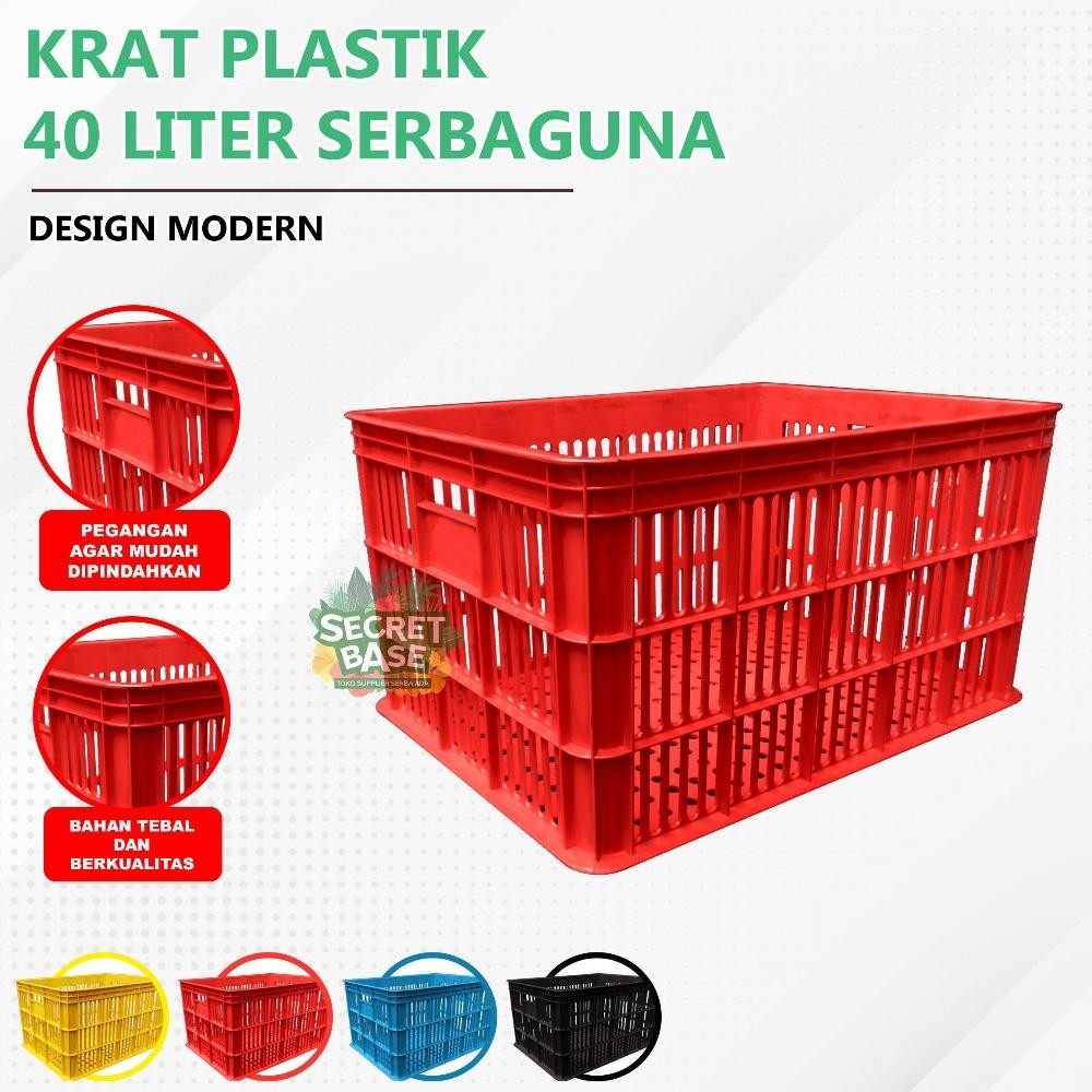 KRAT 40 LITER - Krat Piring Buah / Keranjang Pakaian / Krat Serbaguna