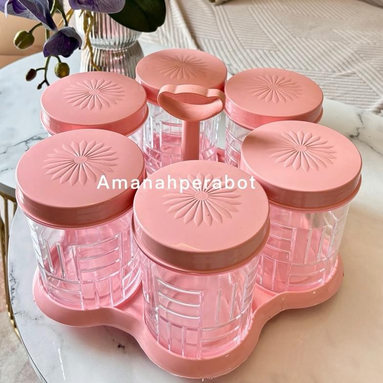 

gha-68 vb-8 Toples Set 6 Tonam Garasu 1 Liter Rotary Bisa Diputar Topples Lebaran Toples Hampers Toples Nastar Toples Kue Kering Clio Murah Sale