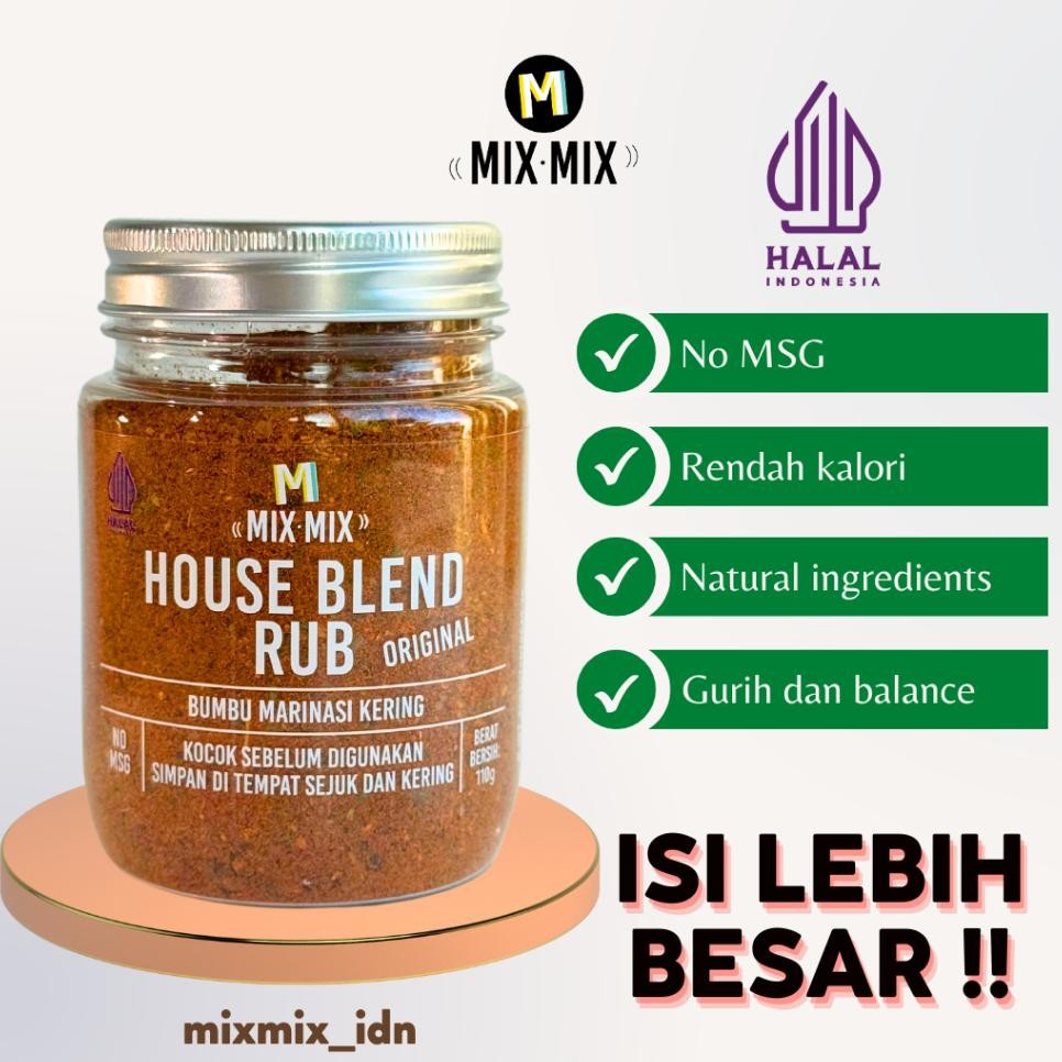 

Mixmix Dry Rub Bumbu Marinasi Serbaguna No Msg 110 Gram