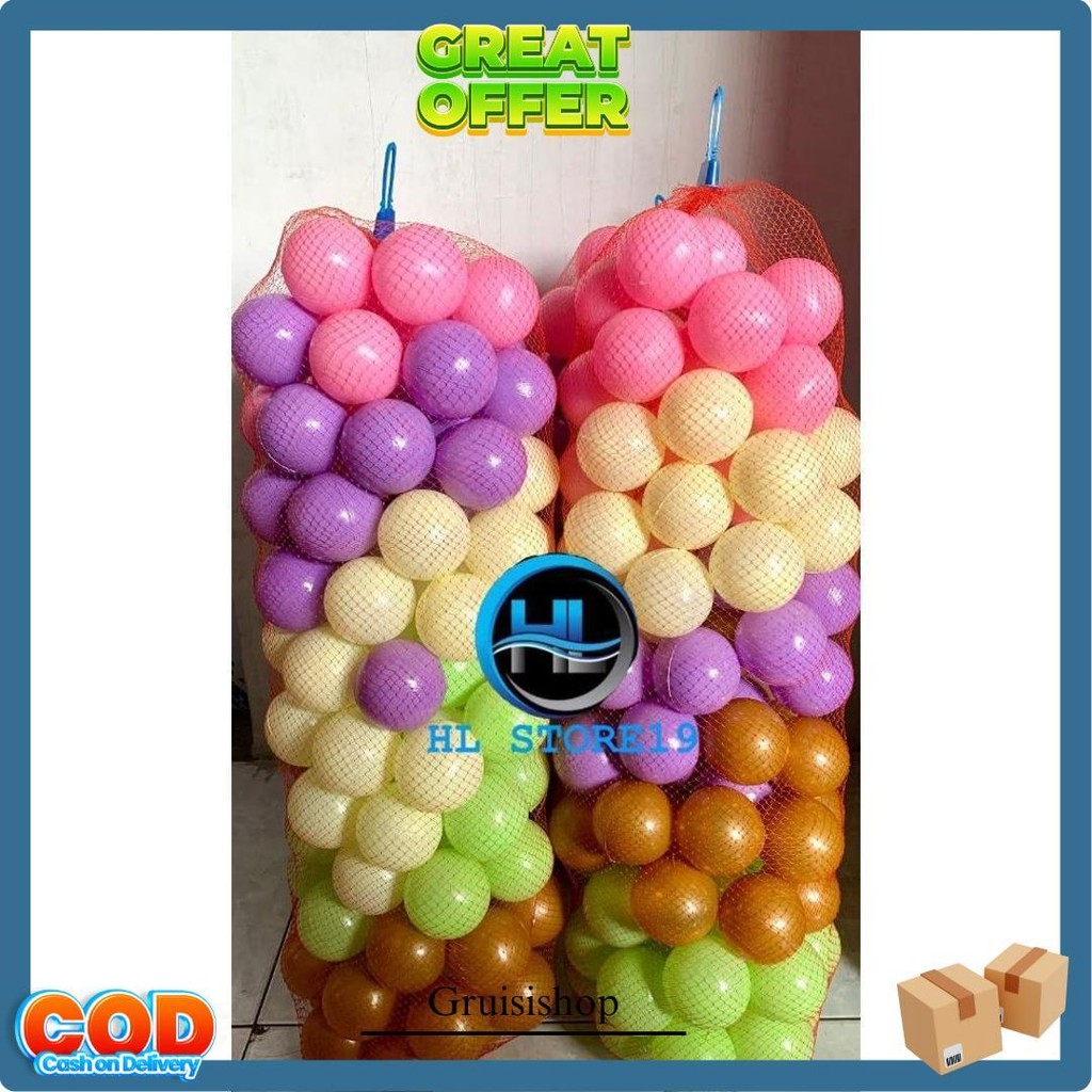 Hls -  [Isi 200] Bola Mandi Bola Warna Warni / Mandi Bola Anak - Anak Isi 200 Pcs Sni Cod