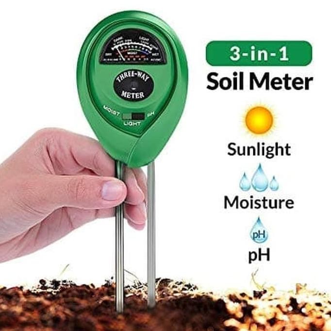Soil Analyzer 3in1 HIJAU 3 in 1 Soil Moisture PH Light Meter ALAT CEK TANAH Manual Model Terbaru Men