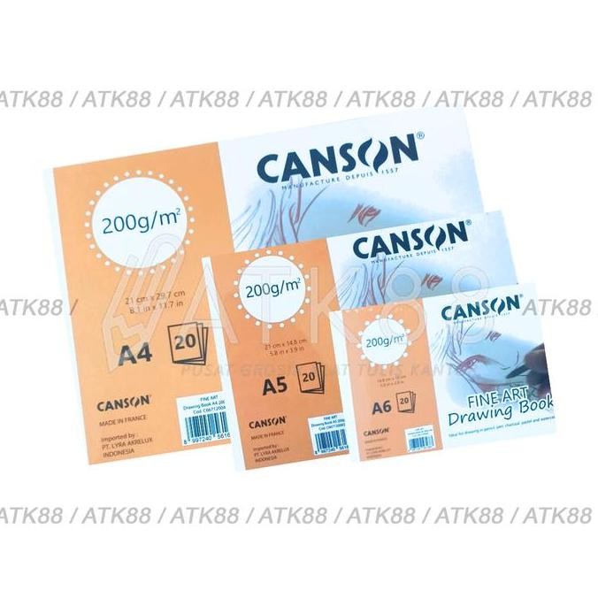 

Sale Canson Fine Face Fine Art Drawing Book Pad A4 A5 A6 200 Gsm Buku Gambar 20 Sheets