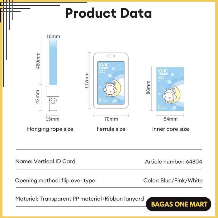 

DELI 64804 ID/IC SET TEMPAT ID CARD HOLDER COVER CARD FRAME ID NAMETAG NAME TAG NAMA 2 SISI PLASTIK PVC MODEL BOX TRANSPARANT BENING INTEGRATED KARTU ATM ETOLL EMONEY LANYARD GANTUNGAN KUNCI TAG VERTIKAL 70 X 110 MM YOYO KEY RING BELT C-113V TERMURAH