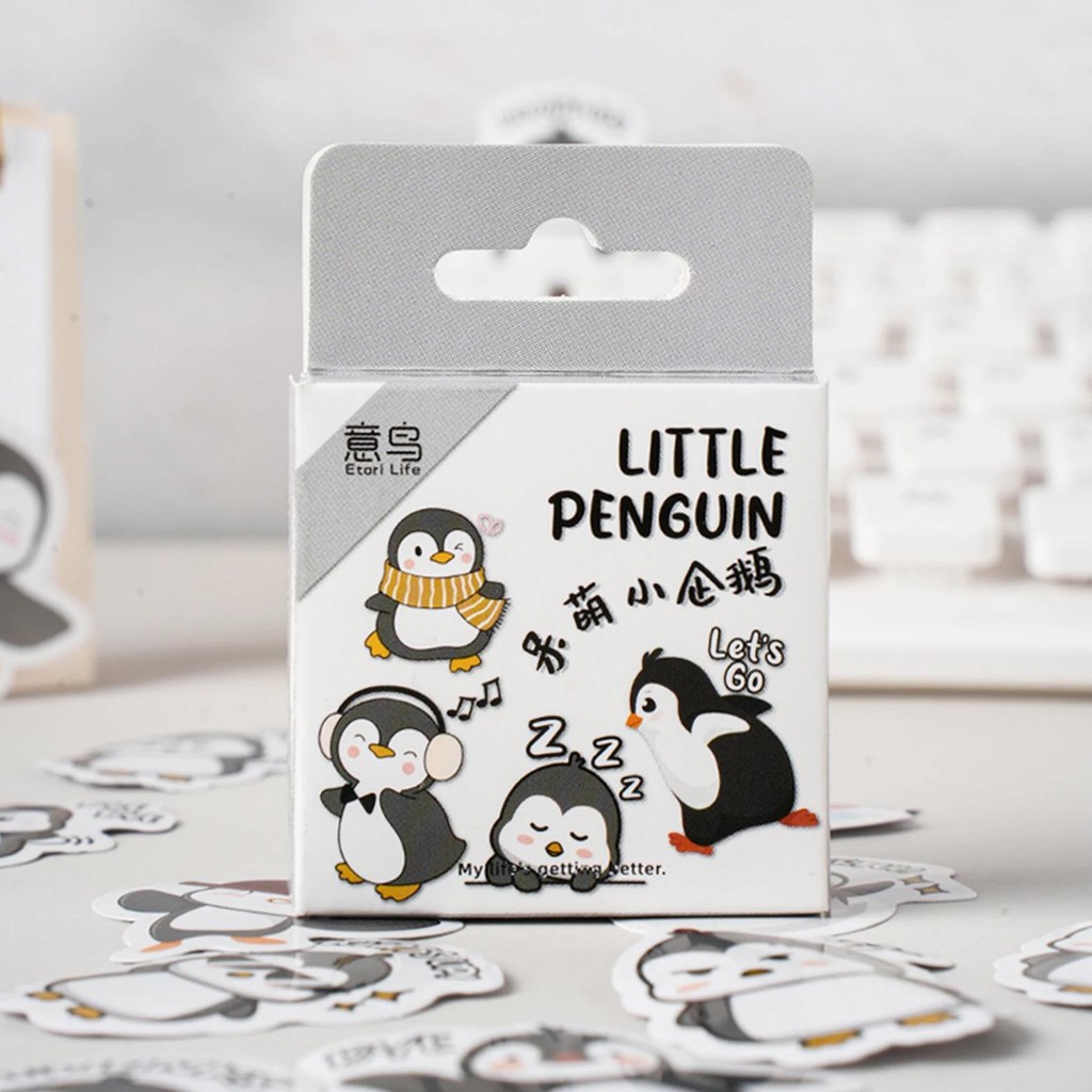 

Etori Life 46PcsCuteCartoonAnimal,AntarcticPenguin Student Diy Stationery Decoration Stickers Suitable For Laptops,Diaries