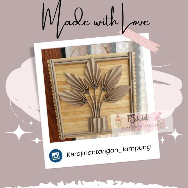 BEST HIASAN DINDING/PRAKARYA/KERAJINAN/HAND MADE/STIK ES KRIM/KERTAS NASI(BUNGA 5)