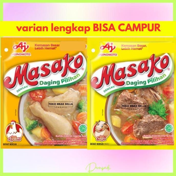 

JH8 72-96pcs Masako Daging pilihan Bumbu Kaldu Penyedap Rasa 8.5gram Sapi Ayam Masakan Soup
