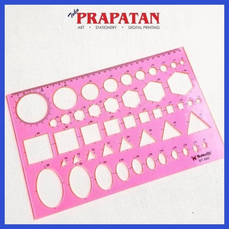 

( SEKOLAH / LUKIS ) PROMO BUTTERFLY MATHEMATICAL TEMPLATE RULER BT-880 (SENI / MENGGAMBAR / ART / KERAJINAN ) SIAP KIRIM