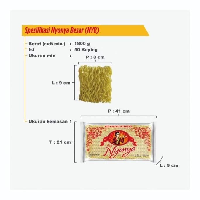 

(Expert) Mie kering cap Nyonya isi 50
