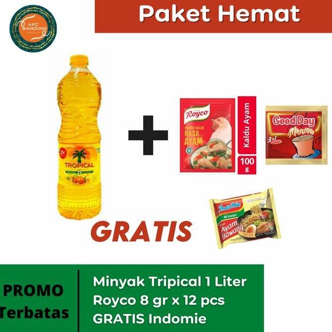 

JH8 Beli Minyak Bimoli 1 Ltr + Royco 100gr + GOOD DAY 1 Pcs GRATIS Indomie