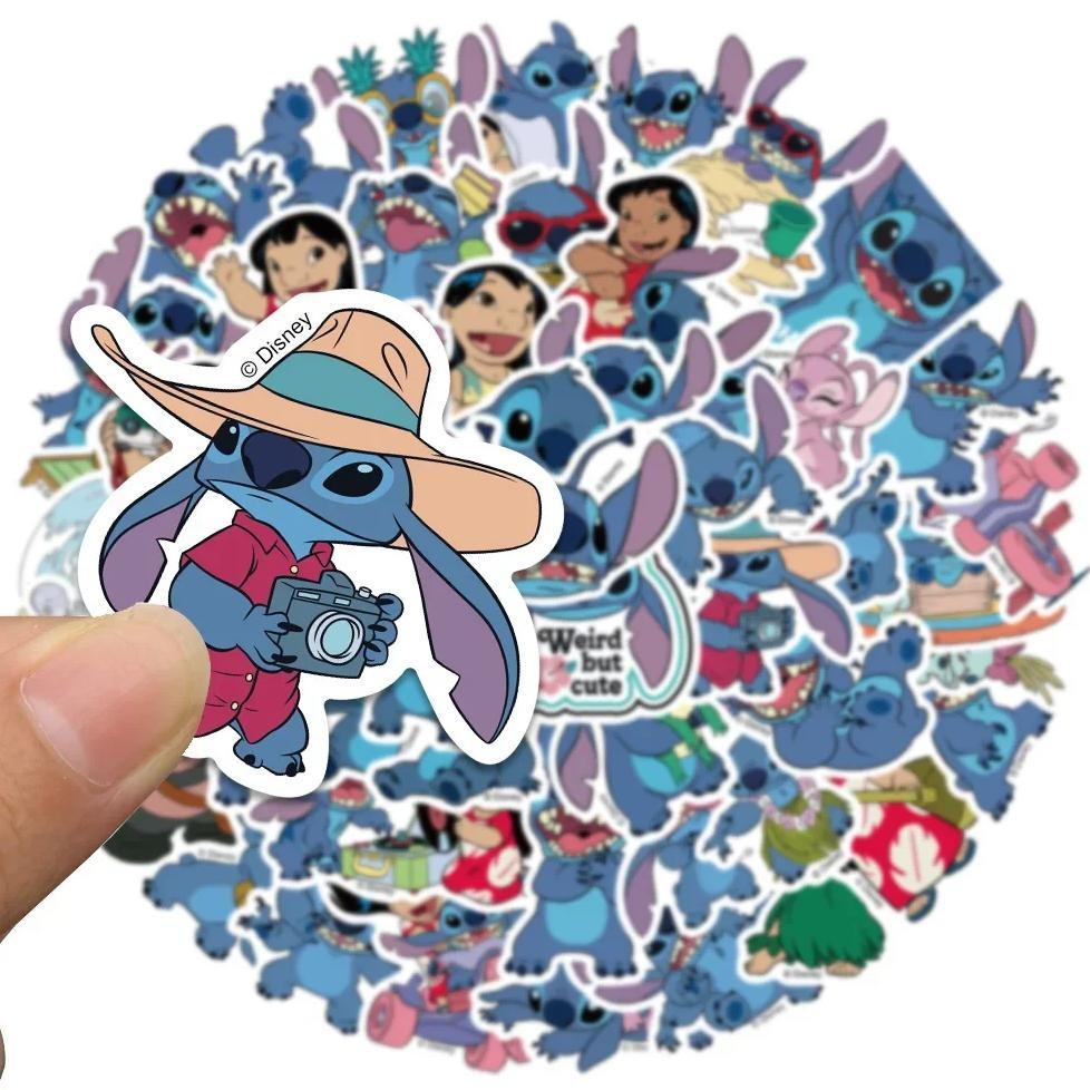 

Cute Cartoon Lilo & Stitch Stickers Disney Graffiti Decals For Diy Diary Laptop Luggage Skateboard Diary Decals Fun Classic Toy