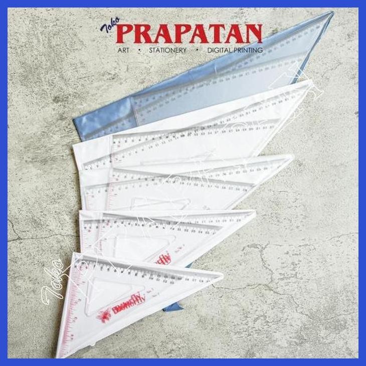 

( SEKOLAH / LUKIS ) DISCOUNT PENGGARIS SEGITIGA BUTTERFLY NO 7 / TRIANGLE RULER (SENI / MENGGAMBAR / ART / KERAJINAN ) GOOD QUALITY