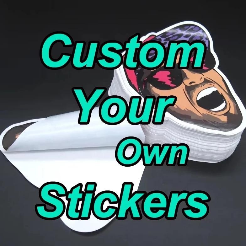 

Custom Stickers Your Own Logo Name Label Pvc Vinyl Waterproof Die Kiss Cut Kawaii Cute Laptop Aesthetics Sticker Self Adhesive