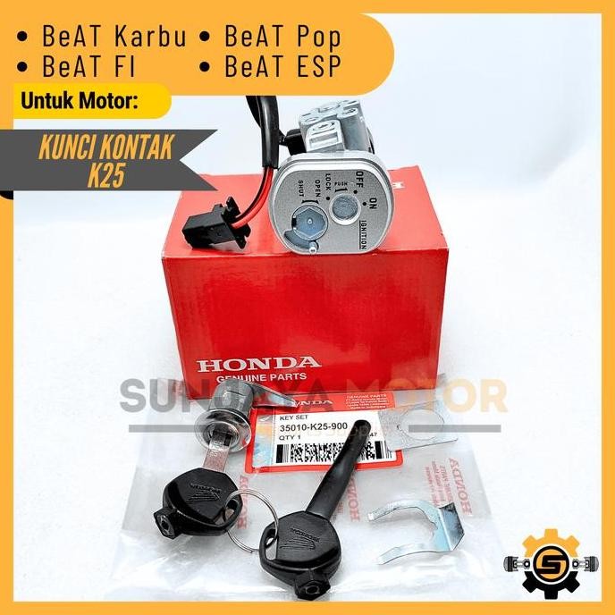 Kunci Kontak Set K25 Keyset Original Honda Beat Karbu Beat FI Beat Pop Beat ESP Kunci Motor 1 Set Ke