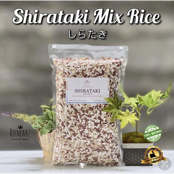 

(Expert) SHIRATAKI MIX RICE 500gr | SHIRATAKI BERAS MERAH, COKLAT ORGANIK 500gr