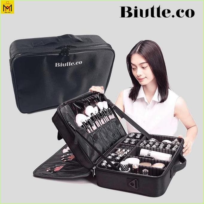 Tas Rias Kosmetik MUA Profesional Make Up Travel Organizer Bag 3 Layers