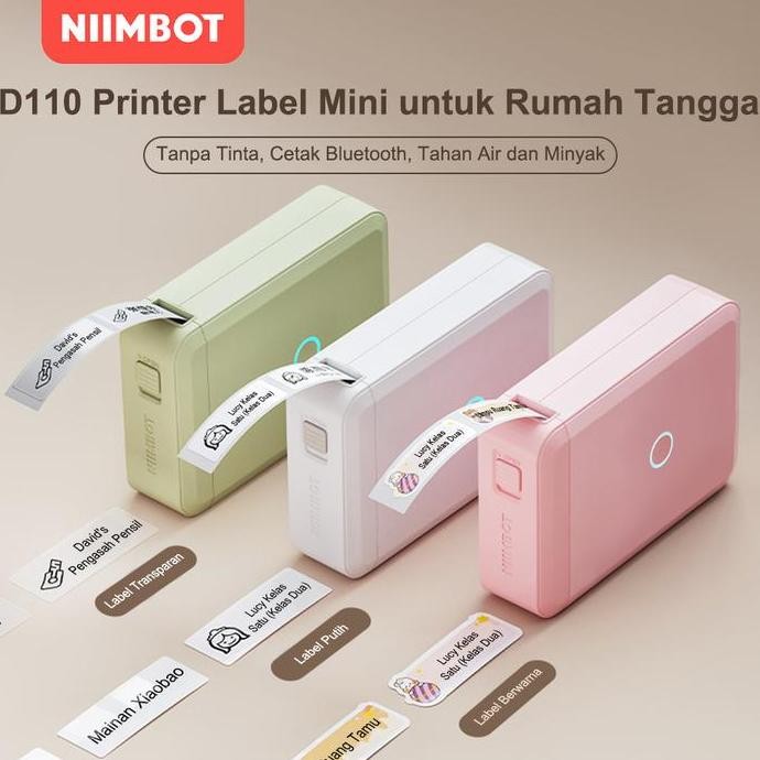 

[geniustore] Niimbot D110 Printer Label Termal Cerdas Peralatan Kantor Perlengkapan Sekolah Tanpa Tinta Paket Label Bare Lucu