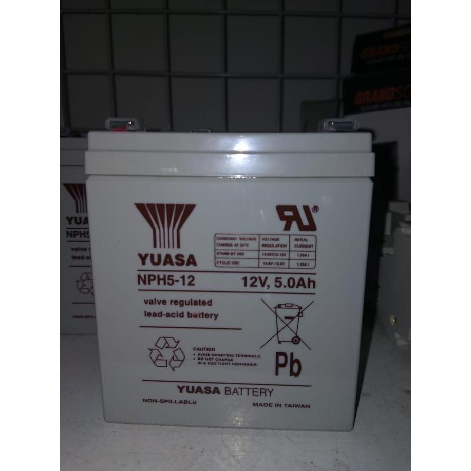 Aki VRLA Yuasa NPH5-12 12V 5Ah Battery Yuasa NPH5-12 ( 12V 5Ah ) ORI