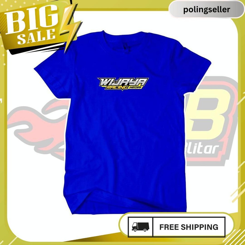 Kaos Wijaya Racing Kediri Katun Distro Pria Siap Kirim