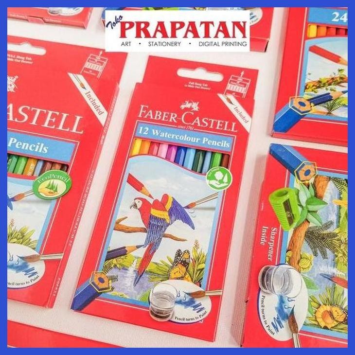 

( SEKOLAH / LUKIS ) COD PENSIL WARNA FABER CASTELL WATER COLOUR 12 WARNA (LONG) (SENI / MENGGAMBAR / ART / KERAJINAN ) PACKING AMAN