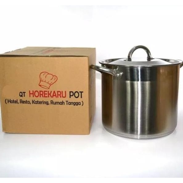 Murah Supra Panci Stockpot 8 Qt 8Qt 8L Horekaru Induksi Stainless Tebal