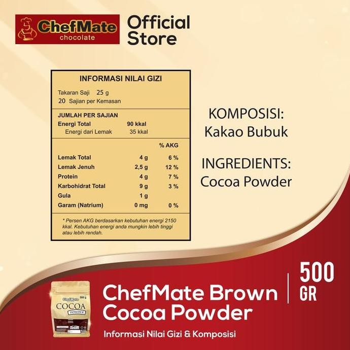 

CHEFMATE COCOA POWDER 500 GR