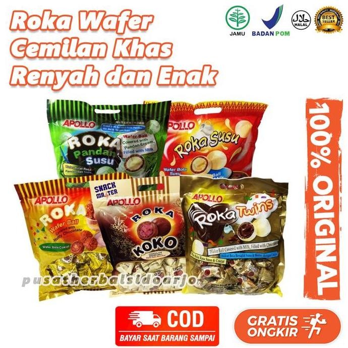 

Apollo Roka Wafer Bola Coklat 420 gram isi 70 pcs