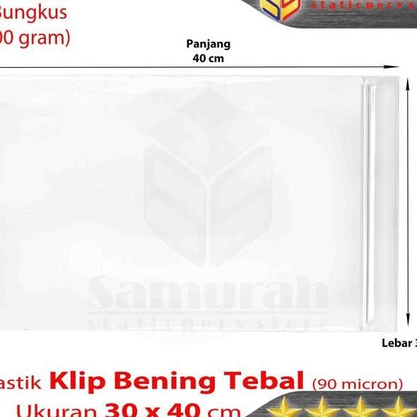 Plastik Klip Pp Tebal 30 X 40 X 90 Micron Zip Lo Transparant Pp