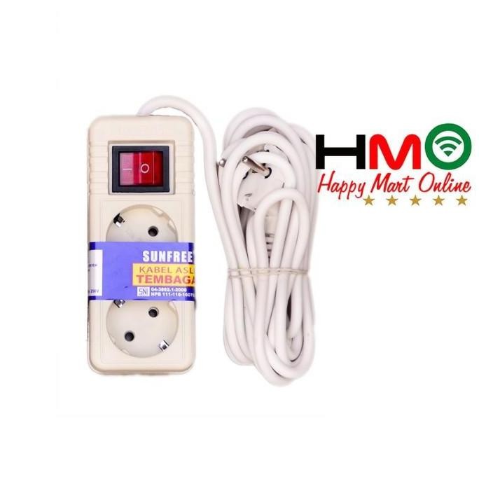 [Expert] Stop Kontak Listrik 5 Meter + 2 Lubang Colokan Listrik Sunfree-52