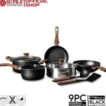 Murah Panci Set 9 Pcs Supra Chef Renatta Moeloek I Cookware Set Supra Marble
