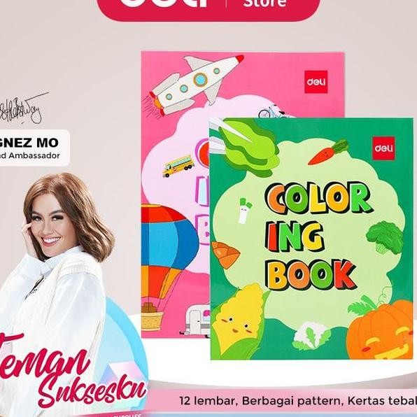 

Combo Hemat Deli Paket Mewarnai Krayon Anti Patah Dan Buku Mewarnai Ec20020 Stationery