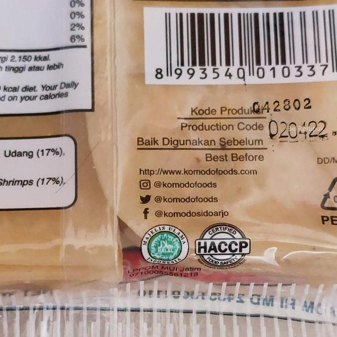 

87" Kerupuk Udang Mentah Sidoarjo Asli 250g Food Makanan Snack