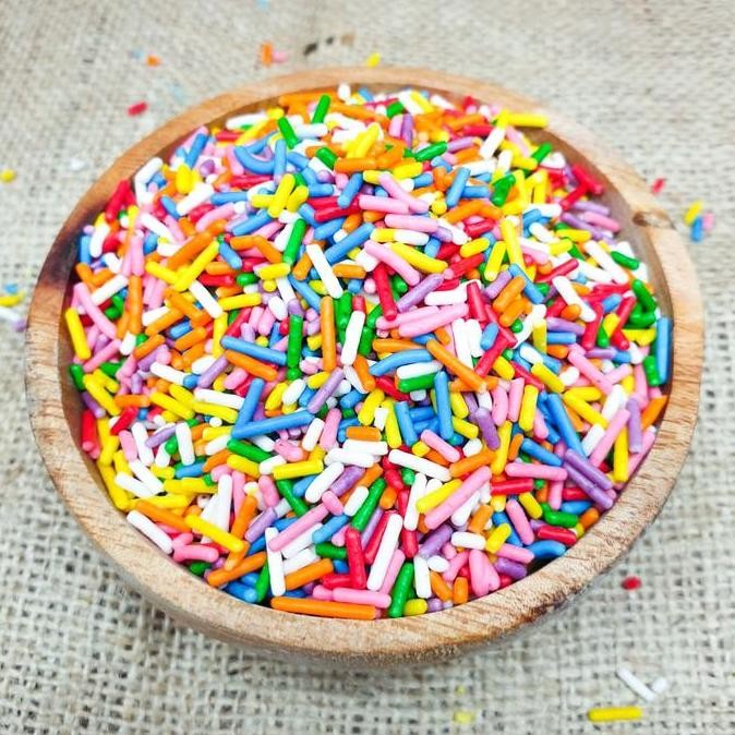 

(1 kg) MESES Coklat atau Meses Warna Warni Kualitas Bagus Baking Food Makanan taburan donat lengkap sprinkle