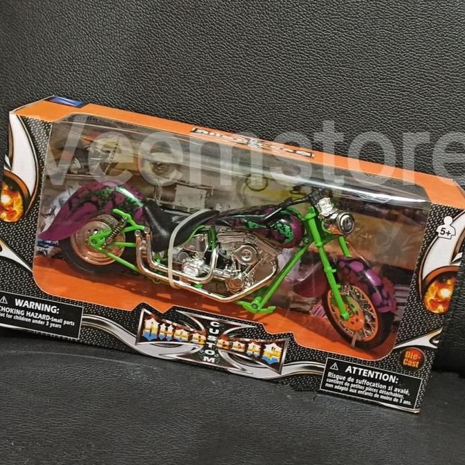 miniatur motor 1:12 diecast harley custom