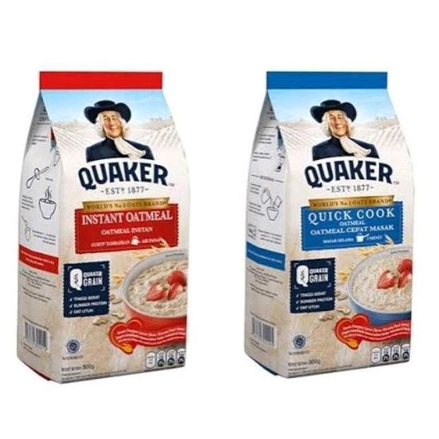 

Quaker oatmeal instan/quick cook pck 800gr. Merah sereal tni