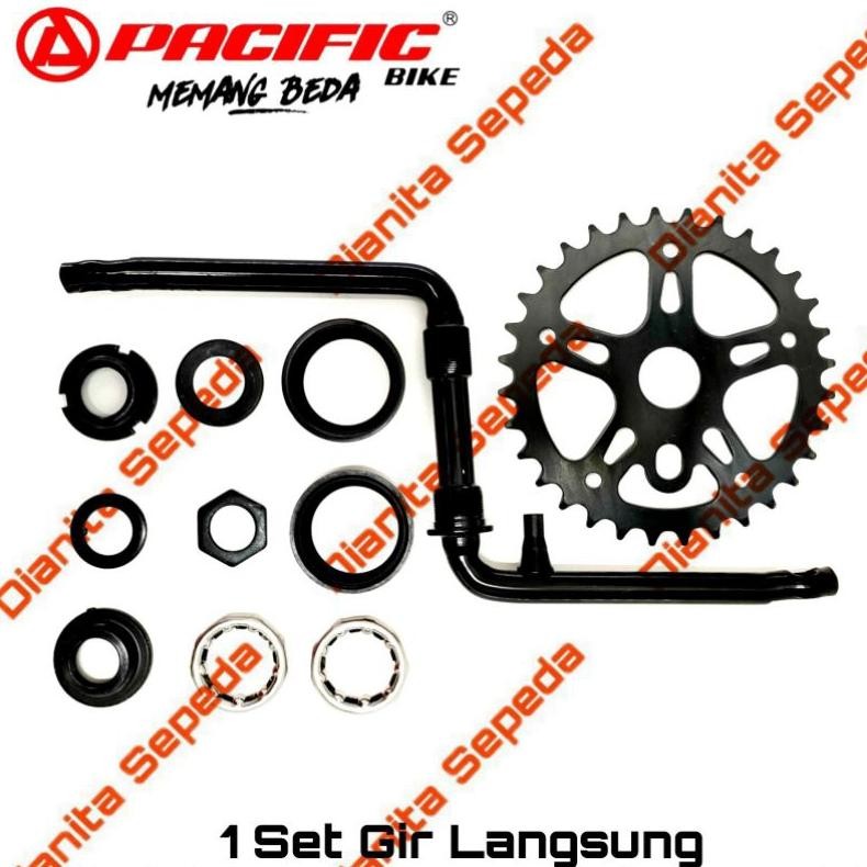 Murah Crank Set Gir Langsung Sepeda Anak Bmx 20 Inchi Crankset Gear Tengah 32 T Kom As Pedal